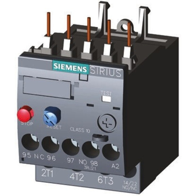 Siemens 3RU Overload Relay 1NO + 1NC, 0.18 → 0.25 A F.L.C, 250 mA Contact Rating, 60 W, 3P, SIRIUS Innovation