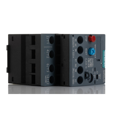 Siemens 3RU Overload Relay 1NO + 1NC, 1.4 → 2 A F.L.C, 2 A Contact Rating, 0.75 kW, 3P, SIRIUS Innovation