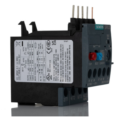 Siemens 3RU Overload Relay 1NO + 1NC, 11 → 16 A F.L.C, 16 A Contact Rating, 7.5 kW, 3P, SIRIUS Innovation
