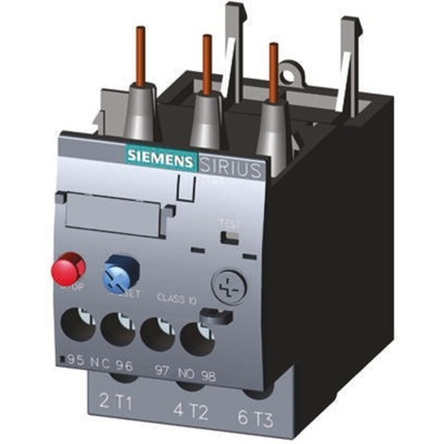 Siemens 3RU Overload Relay 1NO + 1NC, 2.8 → 4 A F.L.C, 4 A Contact Rating, 3 kW, 3P, SIRIUS Innovation