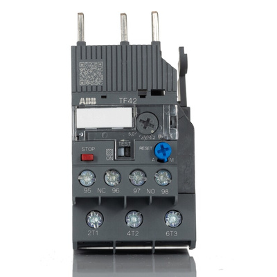 ABB TF42 Thermal Overload Relay 1NO + 1NC, 4.2 → 5.7 A F.L.C, 5.7 A Contact Rating, 2 W, 3P, AF Range