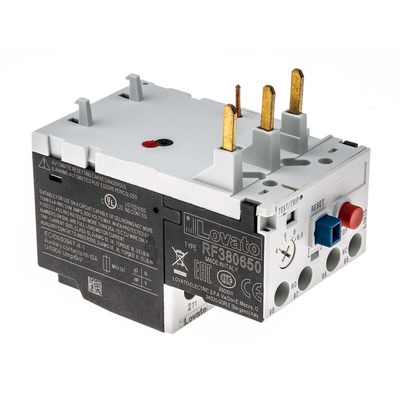 Lovato RF38 Thermal Overload Relay, 38 A Contact Rating, 4 → 6.5 A, 690 Vac, 3P