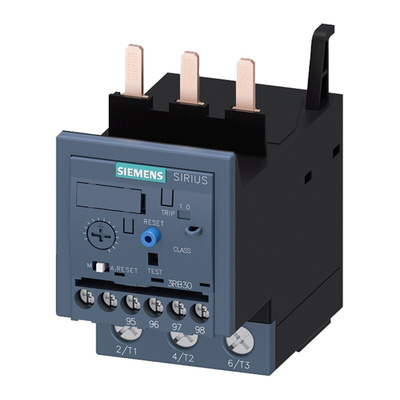 Siemens 3RB Solid State Overload Relay 1NO + 1NC, 50 A F.L.C, 50 A Contact Rating, 3P, SIRIUS Innovation