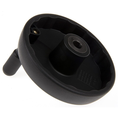 Elesa Black Technopolymer Hand Wheel, 125mm diameter