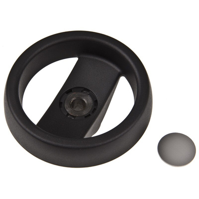 RS PRO Black Polymer Hand Wheel, 80mm diameter