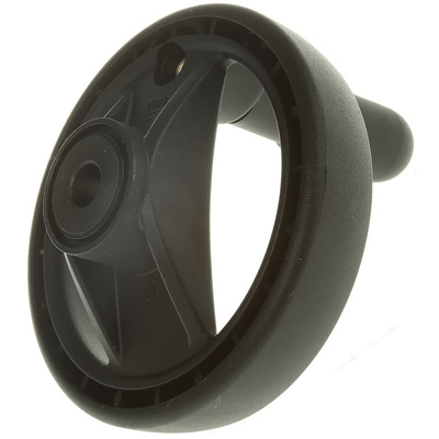 Elesa Black Technopolymer Hand Wheel, 80mm diameter