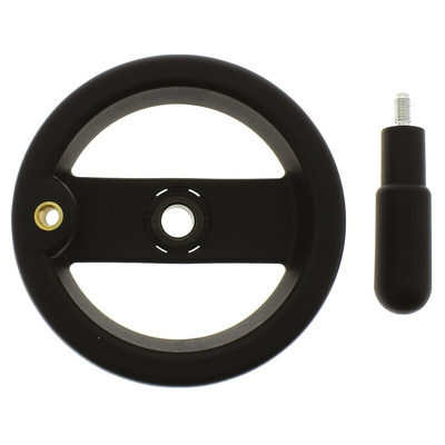 Elesa Black Technopolymer Hand Wheel, 99mm diameter