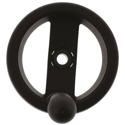 Elesa Black Technopolymer Hand Wheel, 99mm diameter