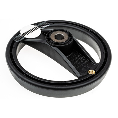 Elesa Black Technopolymer Hand Wheel, 160mm diameter