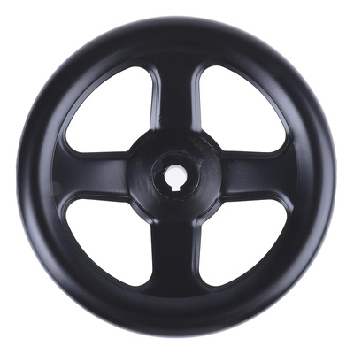 RS PRO Black Steel Hand Wheel, 200mm diameter