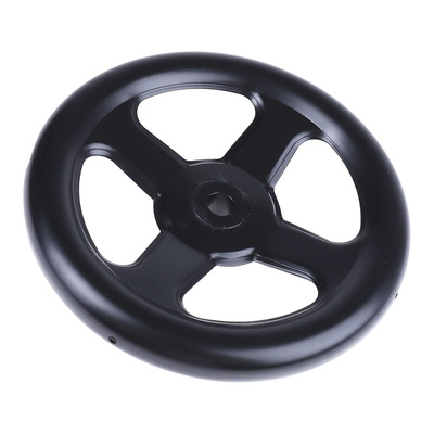 RS PRO Black Steel Hand Wheel, 200mm diameter