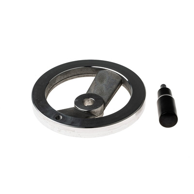 RS PRO Silver Die Cast Aluminium Hand Wheel, 140mm diameter