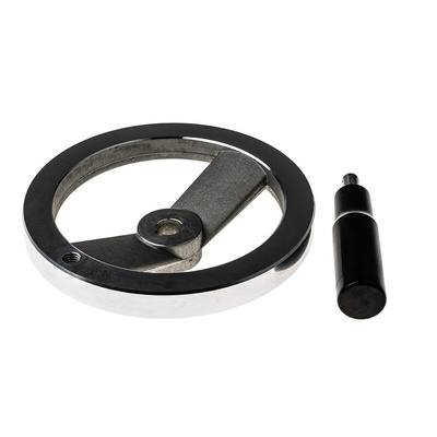 RS PRO Silver Die Cast Aluminium Hand Wheel, 160mm diameter