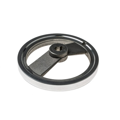 RS PRO Silver Die Cast Aluminium Hand Wheel, 160mm diameter