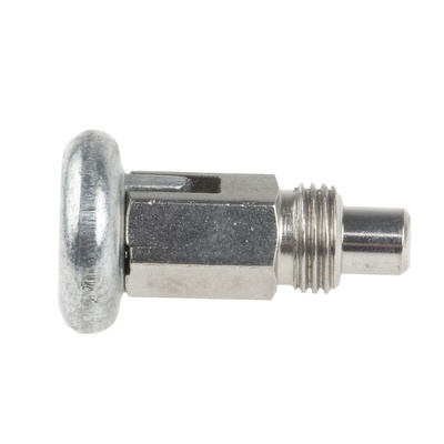 RS PRO 30.4mm Zinc Plated Stainless Steel Index Bolt, M10 x 1