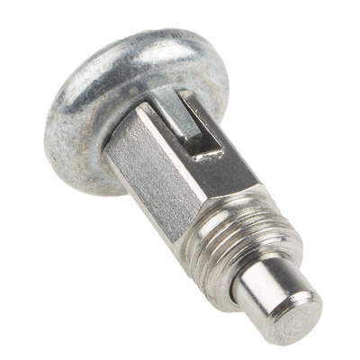RS PRO 30.4mm Zinc Plated Stainless Steel Index Bolt, M10 x 1