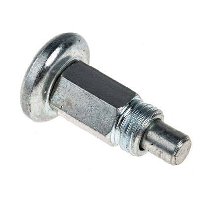 RS PRO 30.4mm Zinc Plated Steel Index Bolt, M10 x 1