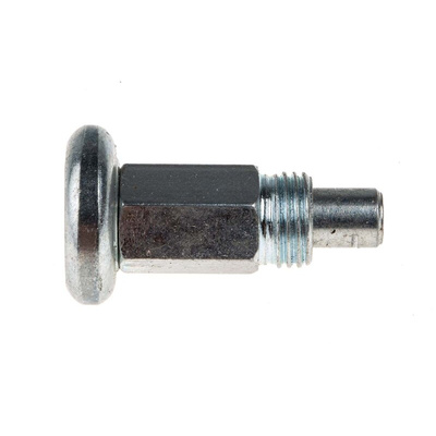RS PRO 30.4mm Zinc Plated Steel Index Bolt, M10 x 1