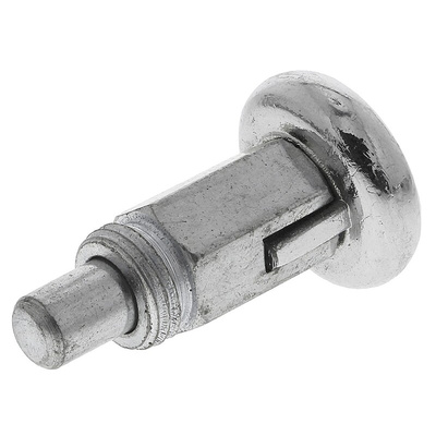 RS PRO 30.4mm Zinc Plated Steel Index Bolt, M10 x 1