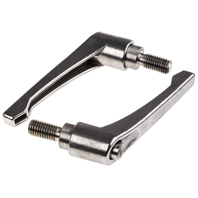 RS PRO Stainless Steel Clamping Lever, M12 x 25mm