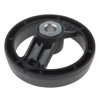 RS PRO Black Glass-Fibre Reinforced Technopolymer Hand Wheel, 80mm diameter