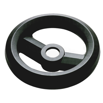 RS PRO Black Glass-Fibre Reinforced Technopolymer Hand Wheel, 100mm diameter