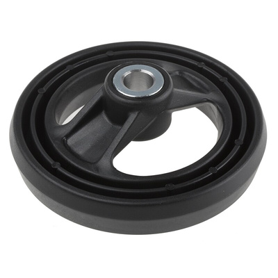 RS PRO Black Glass-Fibre Reinforced Technopolymer Hand Wheel, 126mm diameter