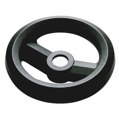 RS PRO Black Glass-Fibre Reinforced Technopolymer Hand Wheel, 126mm diameter