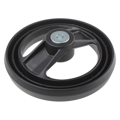 RS PRO Black Glass-Fibre Reinforced Technopolymer Hand Wheel, 160mm diameter