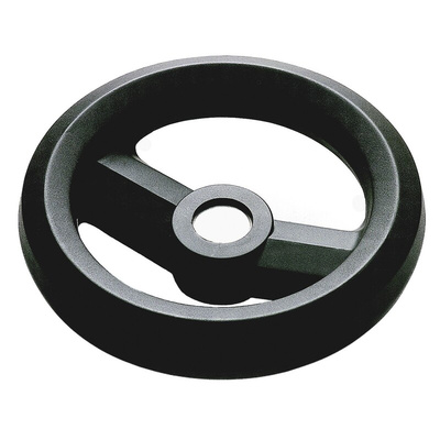 RS PRO Black Glass-Fibre Reinforced Technopolymer Hand Wheel, 160mm diameter