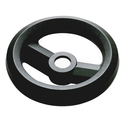RS PRO Black Glass-Fibre Reinforced Technopolymer Hand Wheel, 160mm diameter