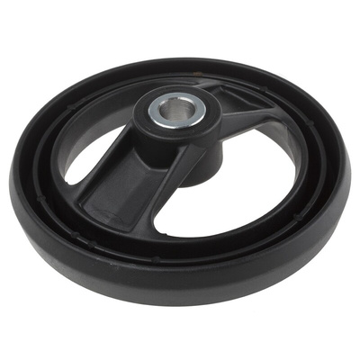RS PRO Black Glass-Fibre Reinforced Technopolymer Hand Wheel, 160mm diameter