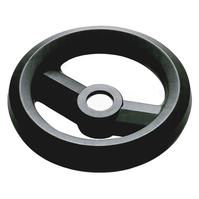 RS PRO Black Glass-Fibre Reinforced Technopolymer Hand Wheel, 160mm diameter