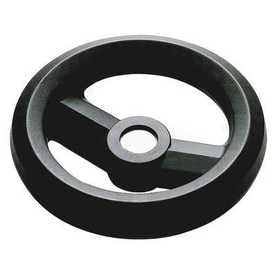 RS PRO Black Glass-Fibre Reinforced Technopolymer Hand Wheel, 200mm diameter