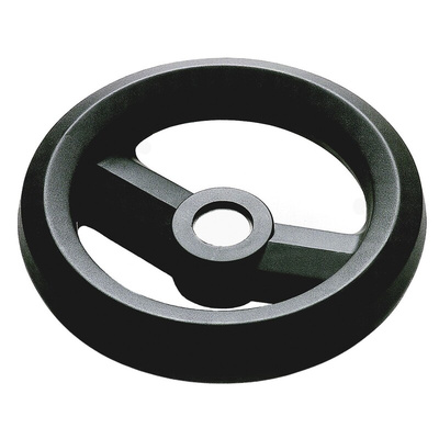 RS PRO Black Glass-Fibre Reinforced Technopolymer Hand Wheel, 200mm diameter