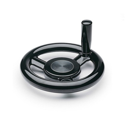 RS PRO Black Glass-Fibre Reinforced Technopolymer Hand Wheel, 160mm diameter