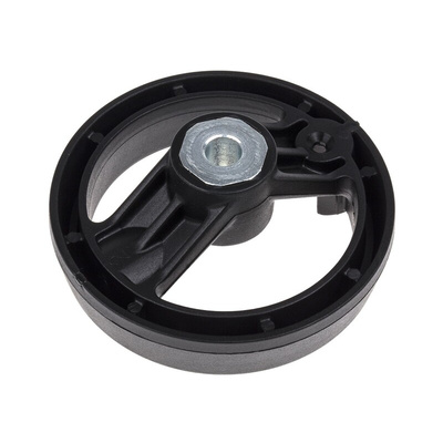 RS PRO Black Glass-Fibre Reinforced Technopolymer Hand Wheel, 80mm diameter