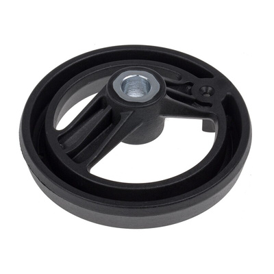 RS PRO Black Glass-Fibre Reinforced Technopolymer Hand Wheel, 100mm diameter