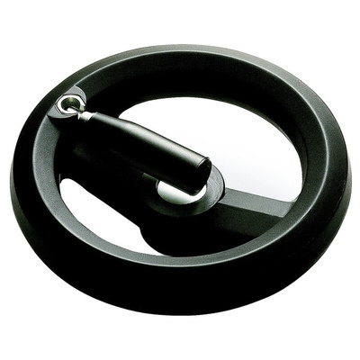 RS PRO Black Technopolymer Hand Wheel, 126mm diameter