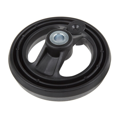RS PRO Black Glass-Fibre Reinforced Technopolymer Hand Wheel, 126mm diameter