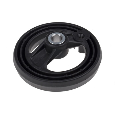RS PRO Black Glass-Fibre Reinforced Technopolymer Hand Wheel, 126mm diameter