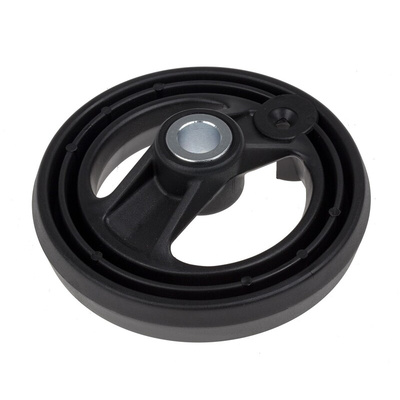 RS PRO Black Glass-Fibre Reinforced Technopolymer Hand Wheel, 126mm diameter