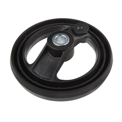 RS PRO Black Glass-Fibre Reinforced Technopolymer Hand Wheel, 160mm diameter
