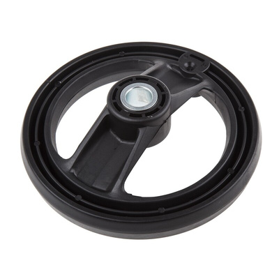 RS PRO Black Glass-Fibre Reinforced Technopolymer Hand Wheel, 200mm diameter