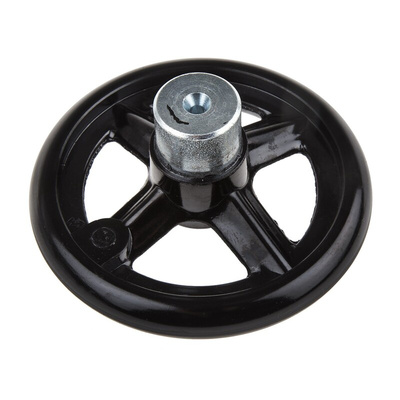 RS PRO Black Phenoplast, Vegetal Fibre Reinforced Hand Wheel, 100mm diameter