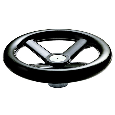 RS PRO Black Phenoplast, Vegetal Fibre Reinforced Hand Wheel, 100mm diameter