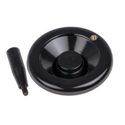 RS PRO Black Phenoplast, Vegetal Fibre Reinforced Hand Wheel, 120mm diameter