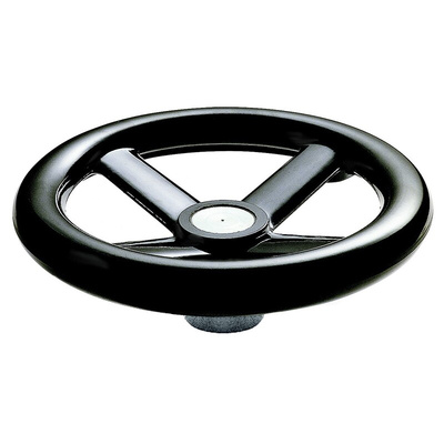 RS PRO Black Hand Wheel, 140mm diameter