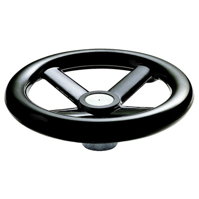 RS PRO Black Hand Wheel, 160mm diameter