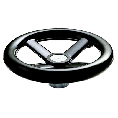 RS PRO Black Hand Wheel, 200mm diameter